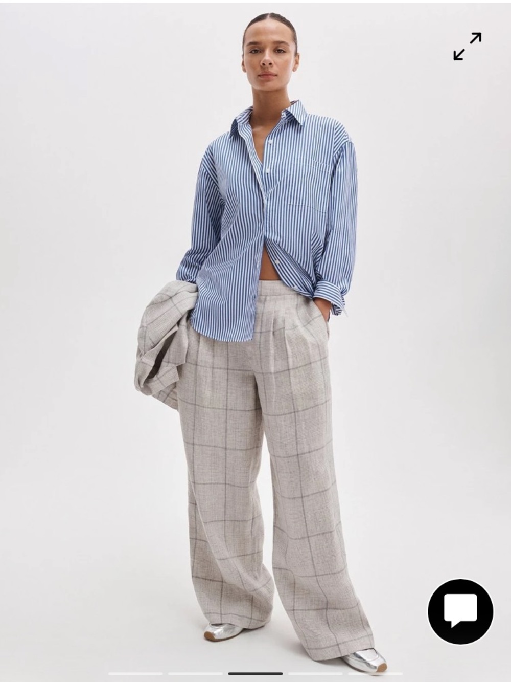 Rag & Bone Connie Poplin Shirt Blue Striped Medium - Picture 3 of 8